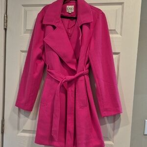 Cato Fuchsia Belted Trench Coat